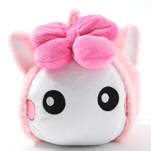 Colored Cat-Eared Costume Hoppe-chan Plushie (White/Peach)