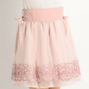 LIZ LISA Ballet Embroidery Skirt Pink