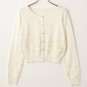 LIZ LISA Flocked Cardigan White