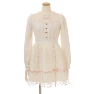 LIZ LISA Ribbon Embroidered Dress White