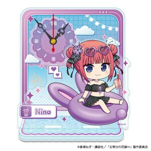 The Quintessential Quintuplets ∽ Puchichoco Mini Acrylic Table Clock Nino Nakano: Vacation Ver.