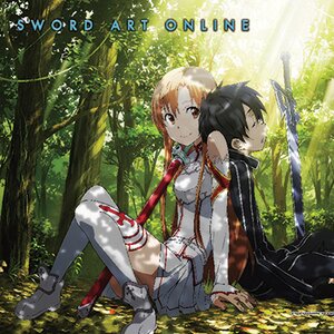 Sword Art Online - Kirito & Asuna Forest Fabric Poster