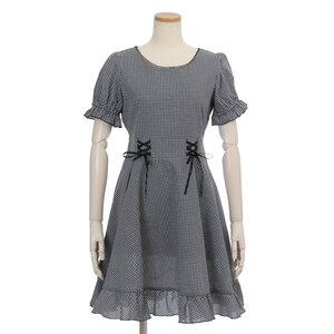 LIZ LISA Gingham Check Dress Gray