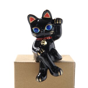 Lucky Cat Small Figurines Black