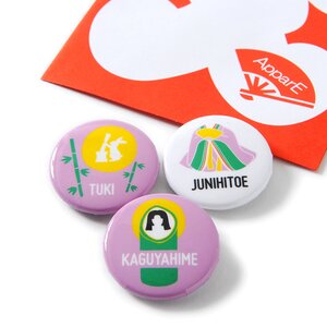 ApparE Japanese Folktale Pin Badge Set Kaguyahime