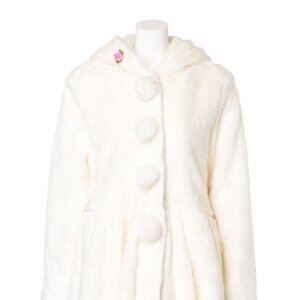 Swankiss Warm & Cozy Hooded Coat White