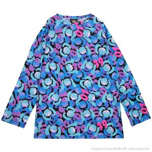 LISTEN FLAVOR 2022 Hatsune Miku Collaboration Hatsune Miku Long Sleeve T-Shirt Black