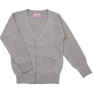 Teens Ever Heather Gray High School Uniform Cardigan L