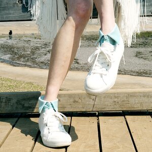 ERIMAKI SOX Solid Pastel Socks Sax Blue