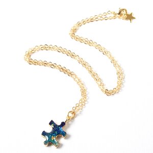 Osewaya Celestial Puzzle Piece Necklace Gold