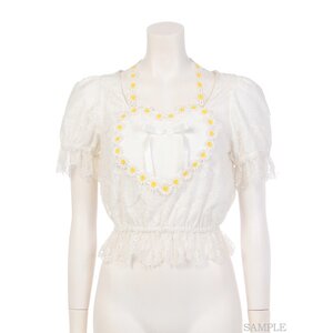 Swankiss Daisy Chain Lace Top White