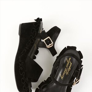 Honey Salon Frilly Sandals Black 23