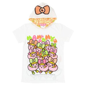 Mameshi Pamyu Pamyu Mossari Half Sleeve T-Shirt Hoodie White
