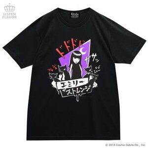 LISTEN FLAVOR Emily the Strange Comic Big T-Shirt Black