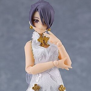 figma Female Body (Mika) w/ Mini Skirt Chinese Dress Outfit (White)