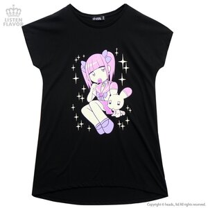 LISTEN FLAVOR Creator's Collaboration Long Cutsew Black / Fancy Surprise