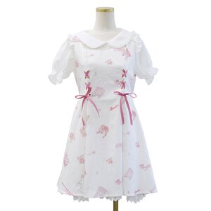 LIZ LISA Romantic Shoes Pattern Dress White