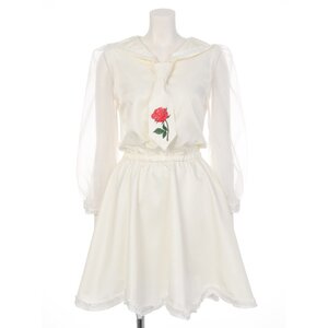 Swankiss Rose Sailor Dress White