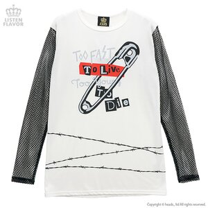 LISTEN FLAVOR Anarchy Cutsew White