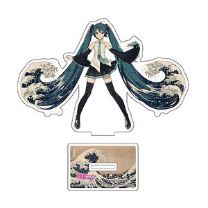 Hatsune Miku x Katsushika Hokusai iXima Die-Cut Acrylic Stand The Great Wave Off Kanagawa [Pre-order]