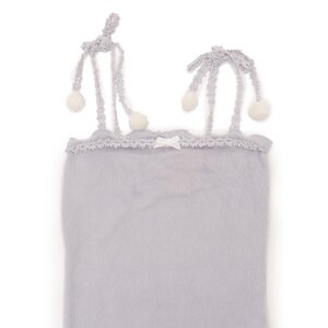 LIZ LISA Shoulder Ribbon Pom Pom Camisole Blue