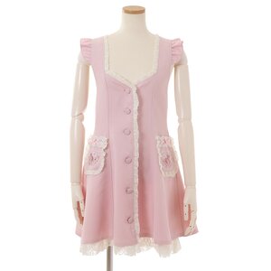 LIZ LISA Rose Pocket Jumper Dress Pink
