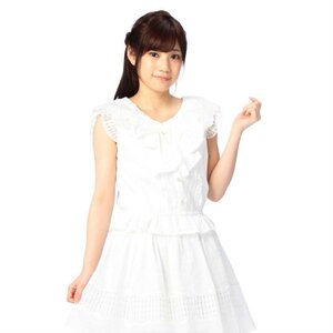 LIZ LISA Cambric Gingham Top White