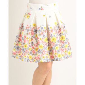 LIZ LISA Lace & Flower Skirt White