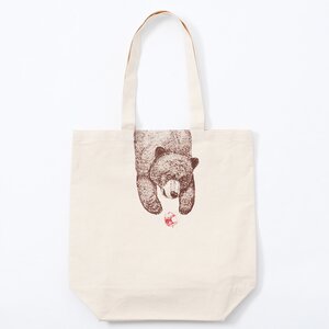 Hungry Animals Tote Bags Bear
