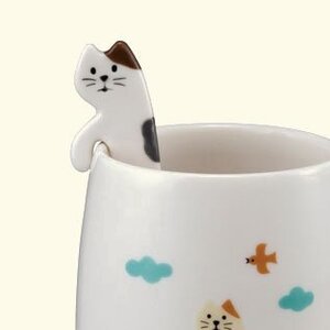 Mellow Cat Spoon w/ Mug Calico