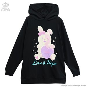 LISTEN FLAVOR Danganronpa Monomi Love & Hope Hoodie Black