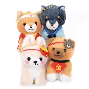 Mameshiba San Kyodai Folktale Dog Plush Collection (Ball Chain) Set