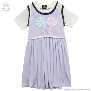 LISTEN FLAVOR Lollipop Candy Layered Dress Lavender