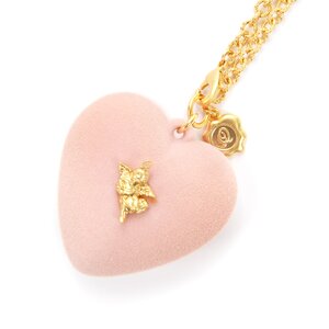 Q-pot. x Q-pid. Melty Heart Pink Necklace Pink
