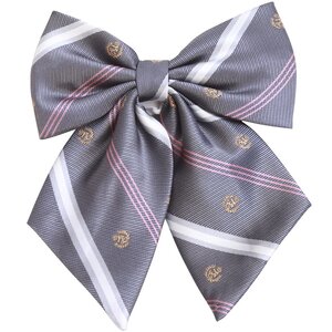 Teens Ever High School Uniform Printed Heraldic Ribbon Gray x Pink