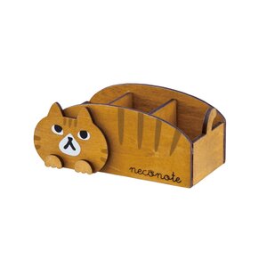 Neco Note Cat Wooden Desk Organizer Orange