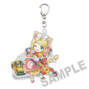 Hatsune Miku x Lucky Cat Die-cut Acrylic Keychain Art by Rassu Kagamine Rin [Pre-order]