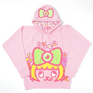 Mameshi Pamyu Pamyu Tehepero PowaPowa Fleece Lined Dolman Hoodie Pink