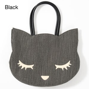 Osumashi Pooh-chan Hemp Tote Bags Black