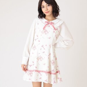 LIZ LISA Eiffel Tower & Books Dress White