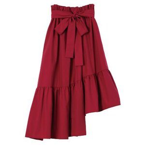 Honey Salon Irregular Hem Skirt Bordeaux