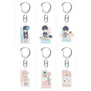 10 Count Acrylic Keychain Charm Collection 1 Box