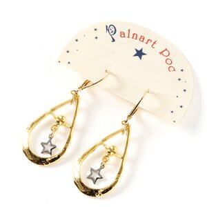 Palnart Poc Teardrop Saturn Earrings Gold