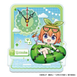 The Quintessential Quintuplets ∽ Puchichoco Mini Acrylic Table Clock Yotsuba Nakano: Vacation Ver.