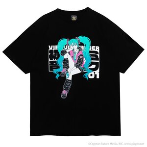 LISTEN FLAVOR Hatsune Miku T-Shirt Black