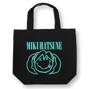 Hatsune Miku Smile Black Tote Bag S