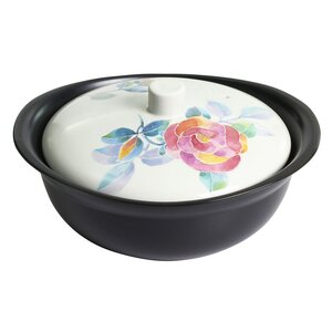 Hana Kotoba Mino Ware Heat-Resistant Pot Roses