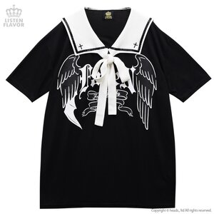 LISTEN FLAVOR Fallen Angel Big Sailor Dress Black