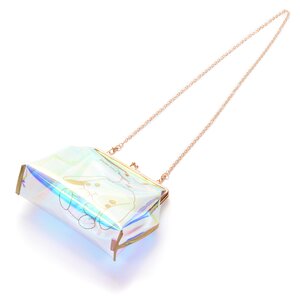 Pote Usa Loppy Clear Gamaguchi Shoulder Bag Aurora