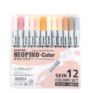 Deleter Neopiko-Color Skin Color 12-Pen Set